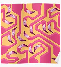 Flamingo Maze Poster