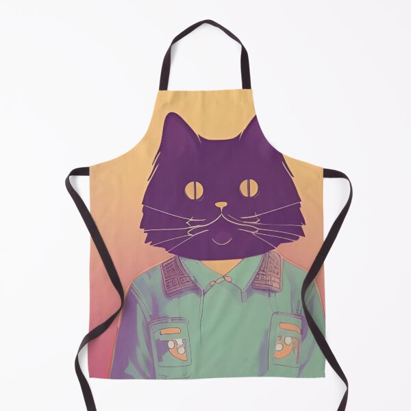 Item preview, Vintage Retro Style Hipster Anthropomorphic Black Cat Artwork designed and sold by emmtayloor.
