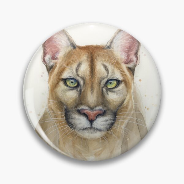 Artikelvorschau, Puma-Porträt-Aquarell entworfen und verkauft von Olga Shvartsur.
