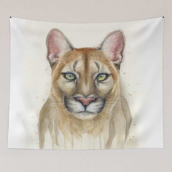 Item preview, Puma Portrait Watercolor designed and sold by Olga Shvartsur.
