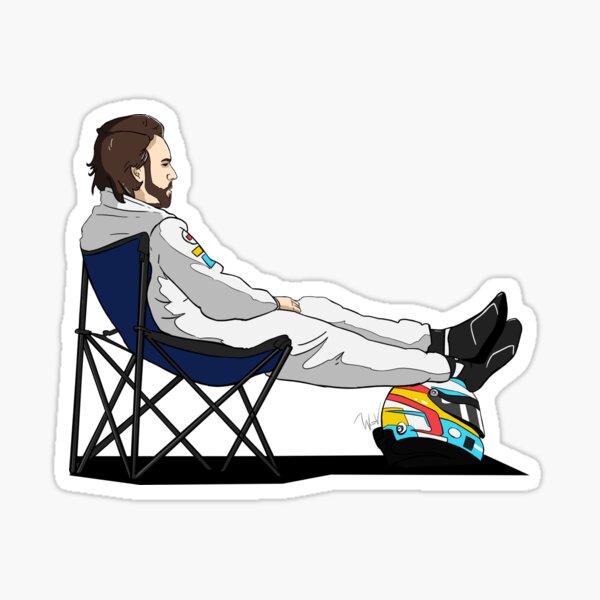 Formule 1 - Chaise longue Fernando Alonso - Découpe Sticker