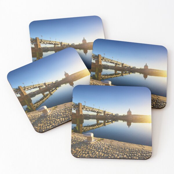 Item preview, Toulouse and quay of La Garonne at sunset designed and sold by Gaël FONTAINE.