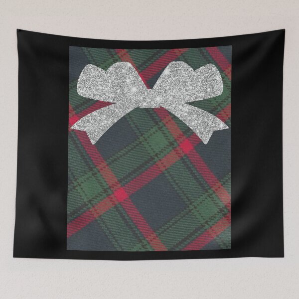 Item preview, Glorious Red and Green Plaid with  Glittering Bow!! designed and sold by SunMoonBeyond.
