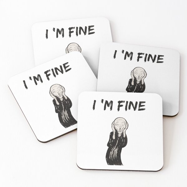 Item preview, I ' m fine the scream - funny  designed and sold by R2Dsign.