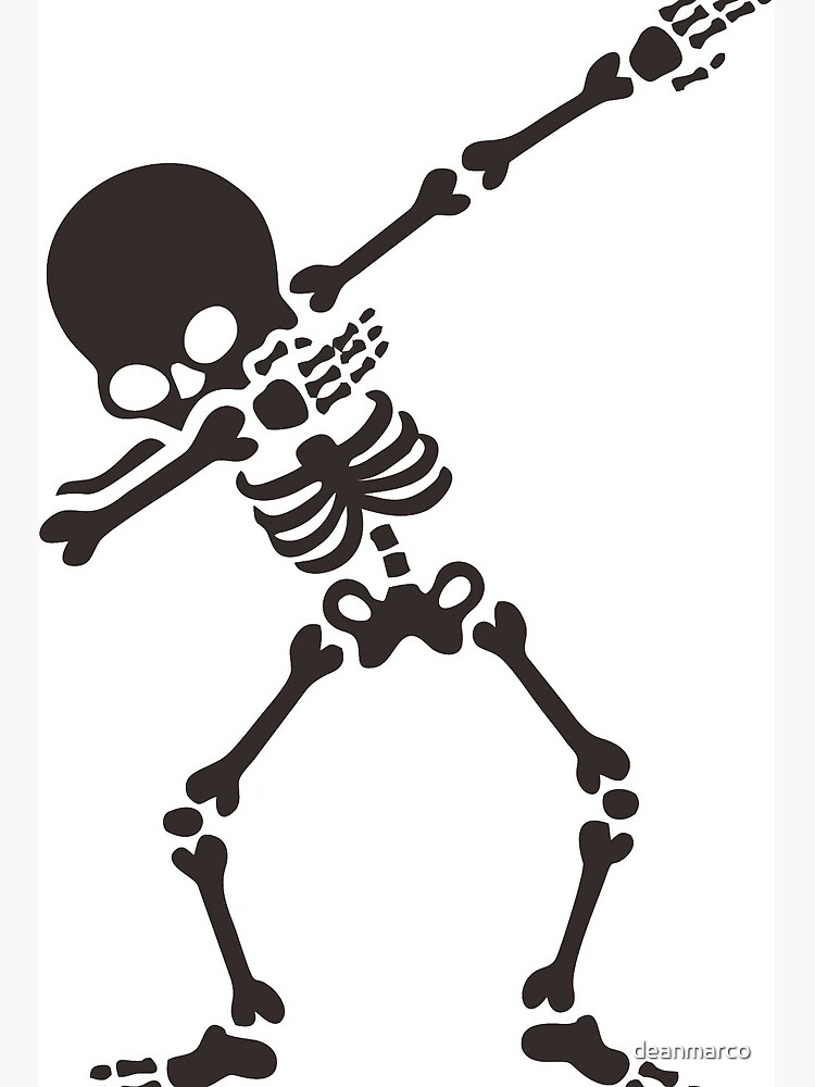 Download Dabbing Skeleton Dab Art Board Print By Deanmarco Redbubble