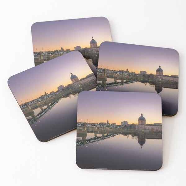 Item preview, Toulouse and quay of La Garonne at sunset designed and sold by Gaël FONTAINE.