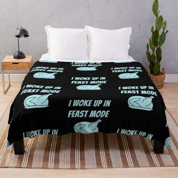 Item preview, Woke Up In Feast Mode Funny Thanksgiving Day Quotes designed and sold by LaziniArts.