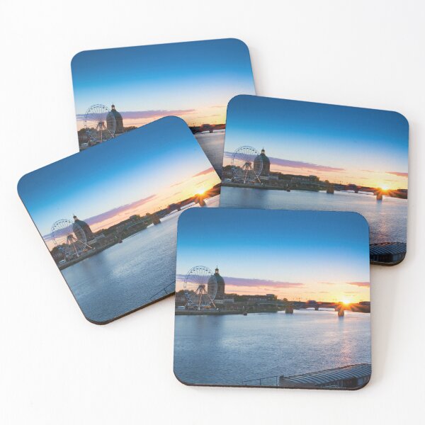 Item preview, Toulouse and quay of La Garonne at sunset designed and sold by Gaël FONTAINE.