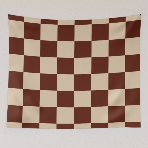 Item preview, Checkerboard Checked Check Pattern in Russet and Beige designed and sold by kierkegaard.