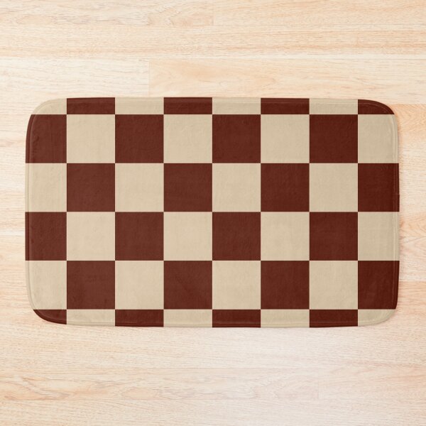 Item preview, Checkerboard Checked Check Pattern in Russet and Beige designed and sold by kierkegaard.