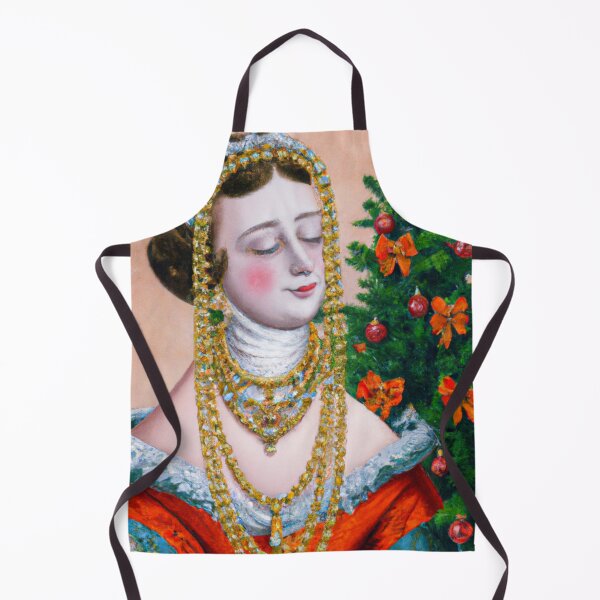 Item preview, Holiday Altered Art Portraits, Ai Vintage Christmas Art, Painting by Ai, Art Gift designed and sold by RadRococo.