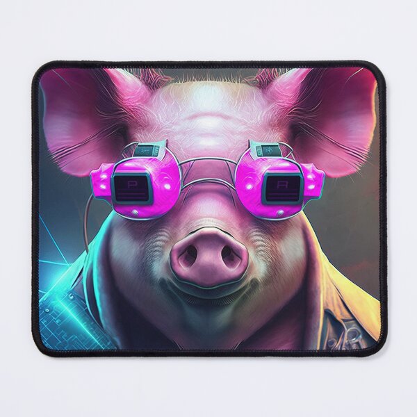 Item preview, Cool cyberpunk pig designed and sold by AnimalArtPhotos.