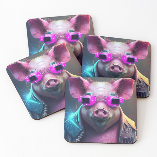 Item preview, Cool cyberpunk pig designed and sold by AnimalArtPhotos.