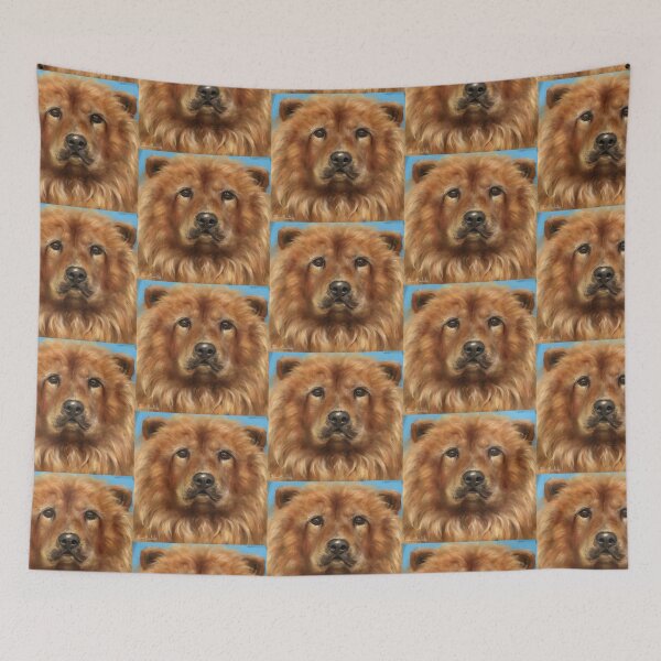 Item preview, Painting of a Fluffy Golden Brown Chow Chow Dog designed and sold by ibadishi.