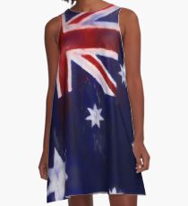 Australia Flag Reworked No. 2, Series 1 A-Linien Kleid