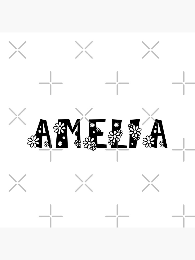 my-name-is-amelia-single-girl-name-in-black-fonts-poster-for-sale