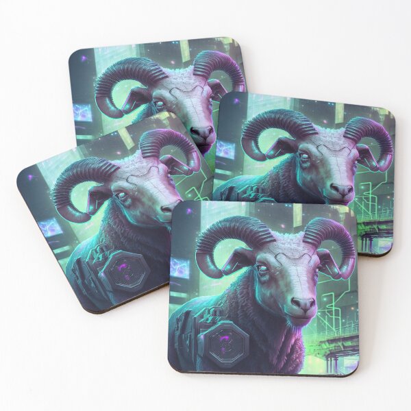 Item preview, Cyberpunk sheep designed and sold by AnimalArtPhotos.
