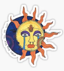 It's OK to Ask for Help Sun and Moon Sticker Sticker