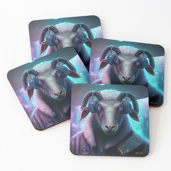 Item preview, Cool cyberpunk sheep designed and sold by AnimalArtPhotos.