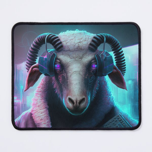 Item preview, Cool cyberpunk sheep designed and sold by AnimalArtPhotos.