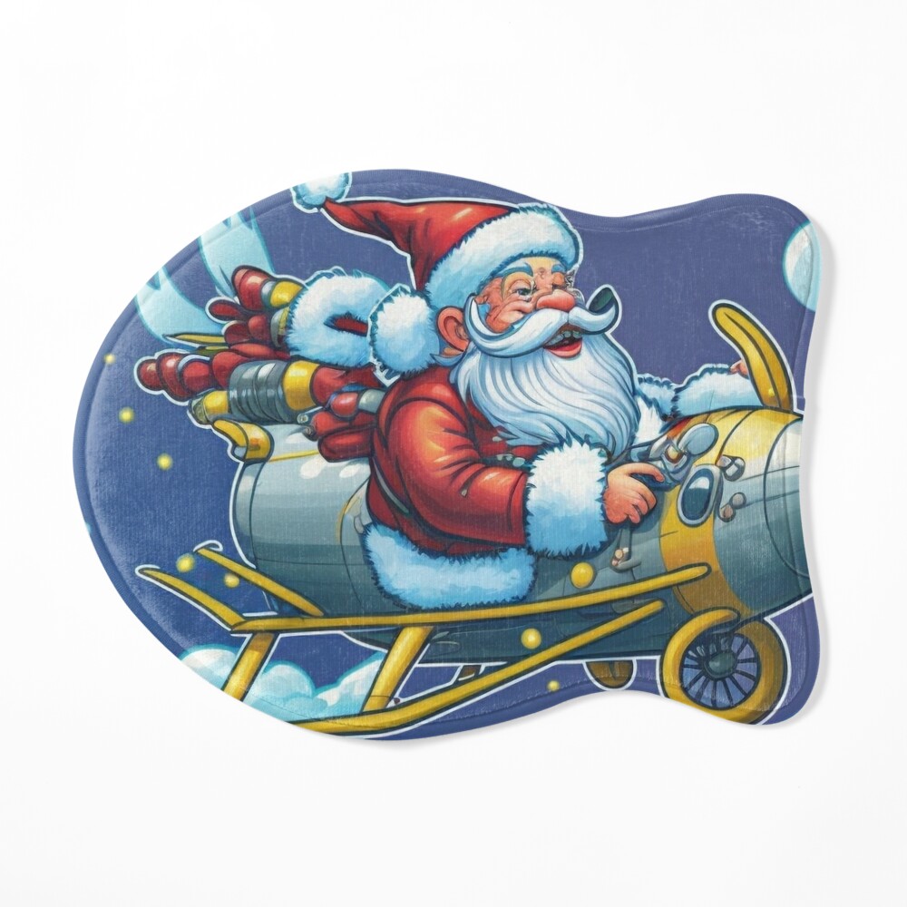  Happy Santa Riding A Rocket Luxury Thick Wrapping