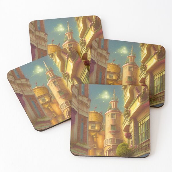 Item preview, fantasy town / fairy town - fairy tale town designed and sold by lumamoonia.
