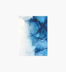 Blue Tides - Alcohol Ink Painting Art Board Print