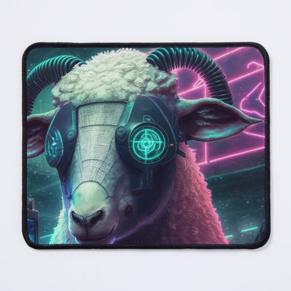Item preview, Cool cyberpunk future sheep designed and sold by AnimalArtPhotos.