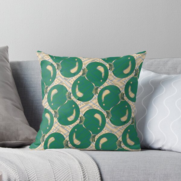 Item preview, background, hand drawn green balloons, ethnic background yellow, vintage. designed and sold by DMTJ.