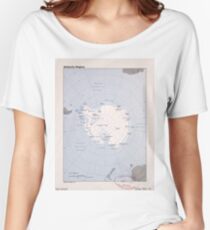 Map of the Antarctic Region (1982) Women's Relaxed Fit T-Shirt