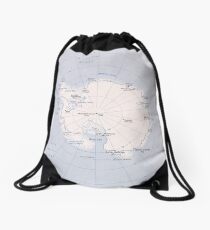 Map of the Antarctic Region (1982) Drawstring Bag