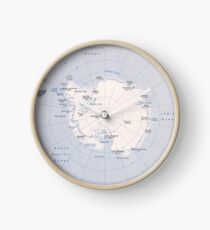 Map of the Antarctic Region (1982) Clock