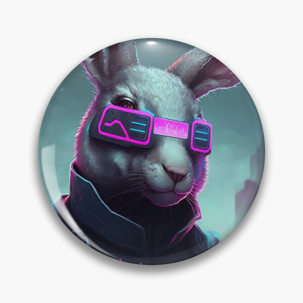 Item preview, Cyberpunk futuristic rabbit designed and sold by AnimalArtPhotos.
