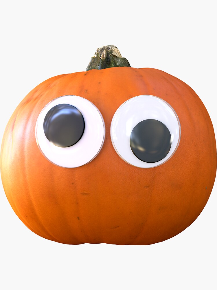 "GooglyEyed Pumpkin" Sticker by browntimmy Redbubble