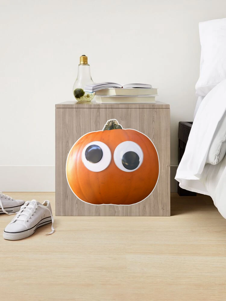 Googly-Eyed Pumpkin Sticker for Sale by browntimmy