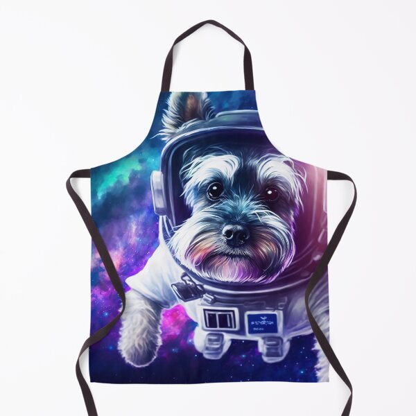 Artikelvorschau, Niedlicher Schnauzer-Hund in einer bunten Raum-Digital-Malerei entworfen und verkauft von CodeAndColors.