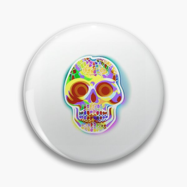 Item preview, 熟練 psychedelic Skull  designed and sold by HofmannsStamps.