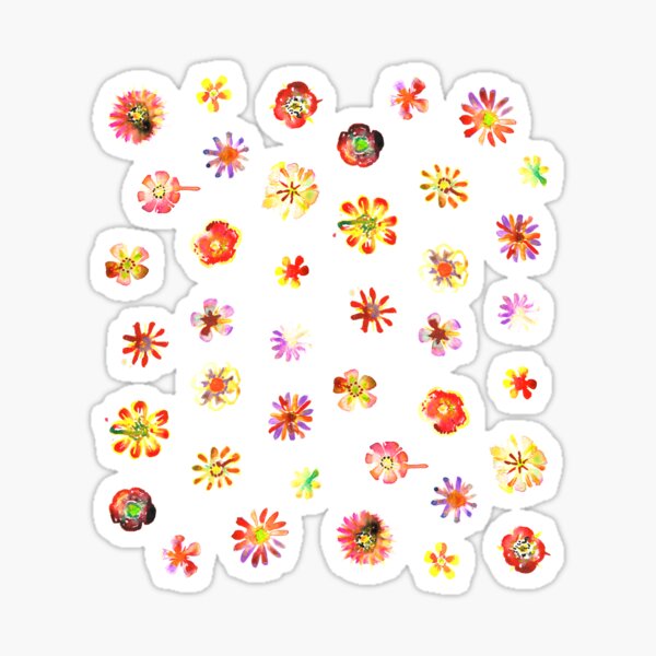 Watercolor Flowers Sticker