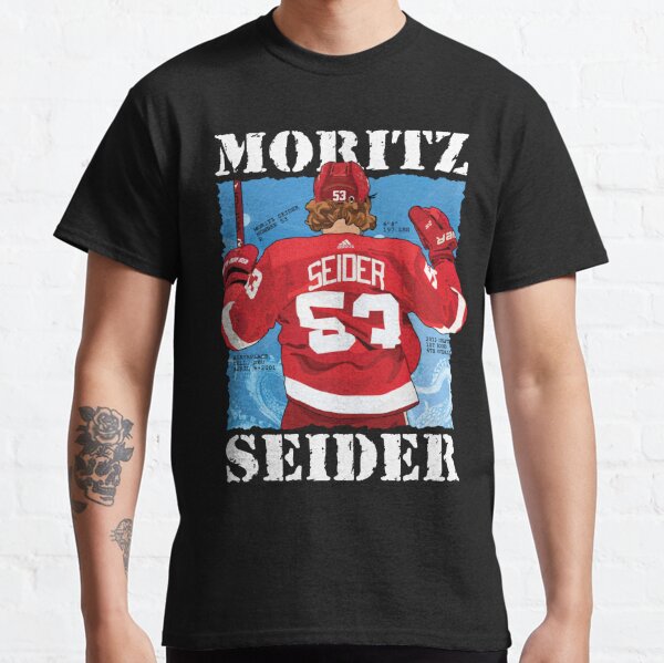 Mo's Hard Seider Detroit Hockey Moritz Seider T-shirt -  Sweden