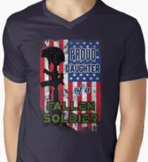 Proud Daughter of a Fallen Soldier Veterans Day Shirt Men's V-Neck T-Shirt