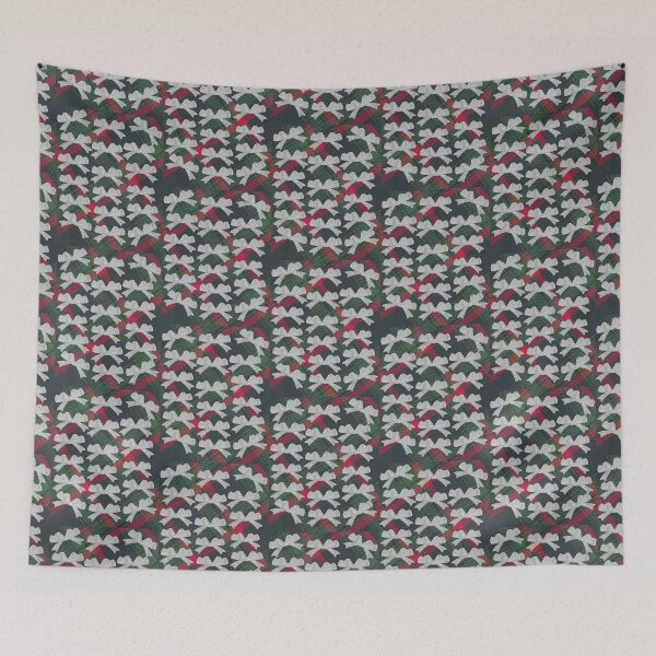 Item preview, Glorious Red and Green Plaid with  Glittering Bows (Mini) designed and sold by SunMoonBeyond.