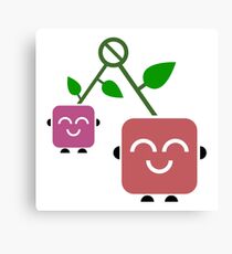 Cherry cartoon design #redbubble #decor #buyart #artprint Canvas Print