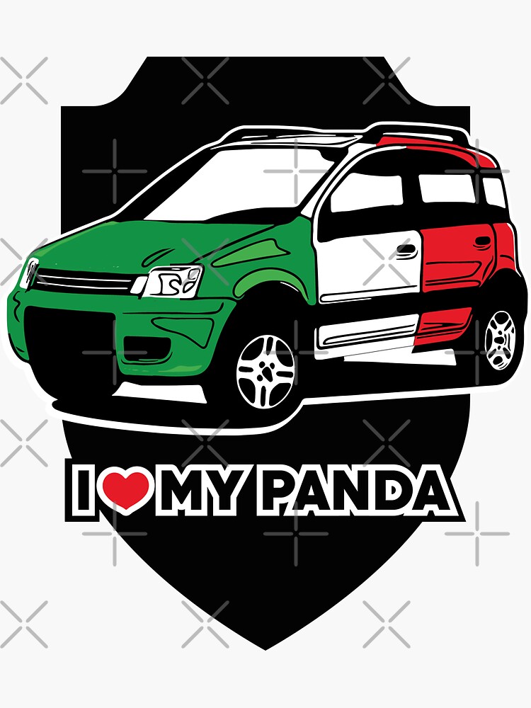 nederlaag Dwang ik ben ziek i love my fiat panda" Sticker for Sale by designkb | Redbubble