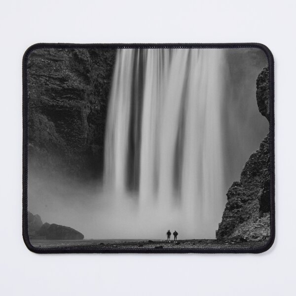 Item preview, Skogafoss waterfall in monochrome designed and sold by pietrofoto.