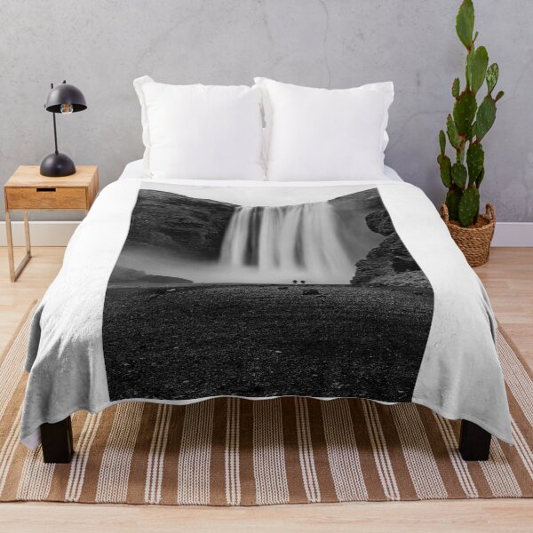 Item preview, Skogafoss waterfall in monochrome designed and sold by pietrofoto.