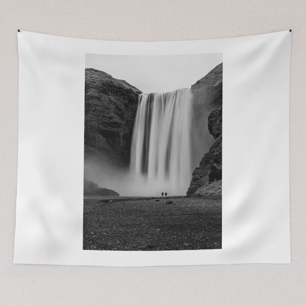 Item preview, Skogafoss waterfall in monochrome designed and sold by pietrofoto.