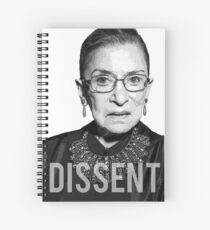 Ruth Bader Ginsburg RBG - DISSENT Collar Spiral Notebook