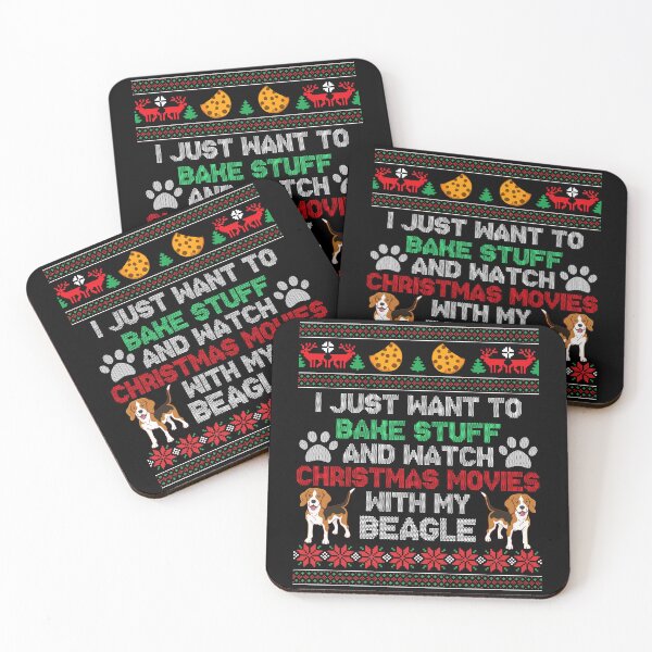 Item preview, Bake stuff with beagles watch christmas movies ugly sweater designed and sold by ferraudionne.