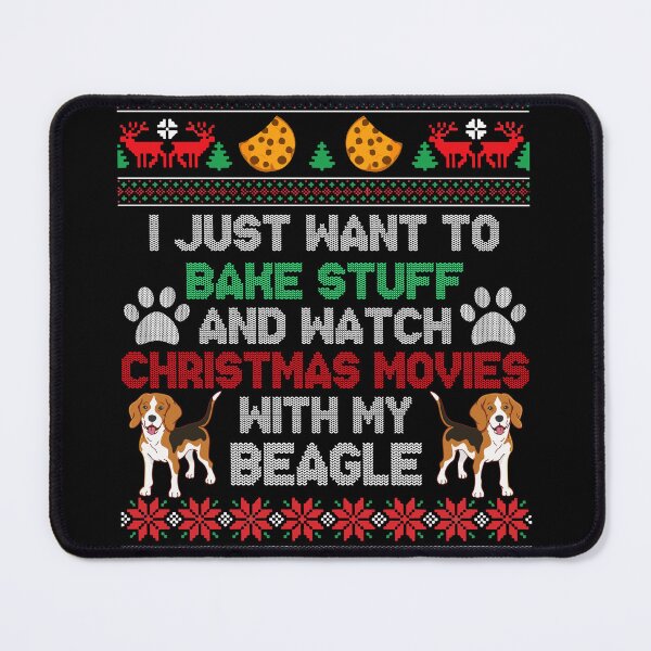 Item preview, Bake stuff with beagles watch christmas movies ugly sweater designed and sold by ferraudionne.