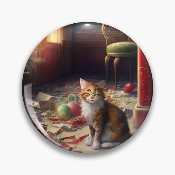 Item preview, Cat wrecks christmas tree designed and sold by XmasPatterns.